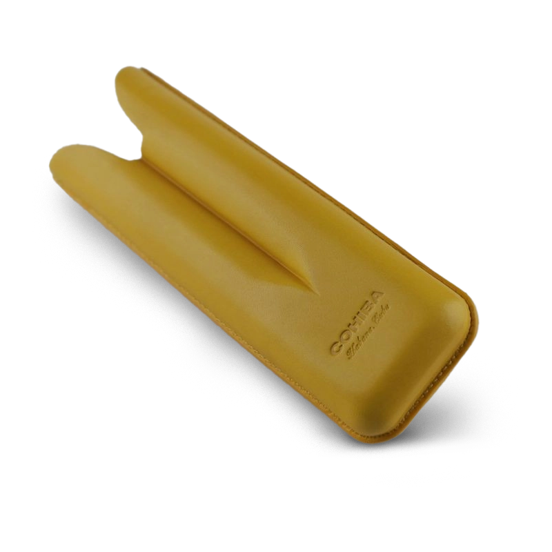 Adjustable leather cigar case COHIBA 2 cigars
