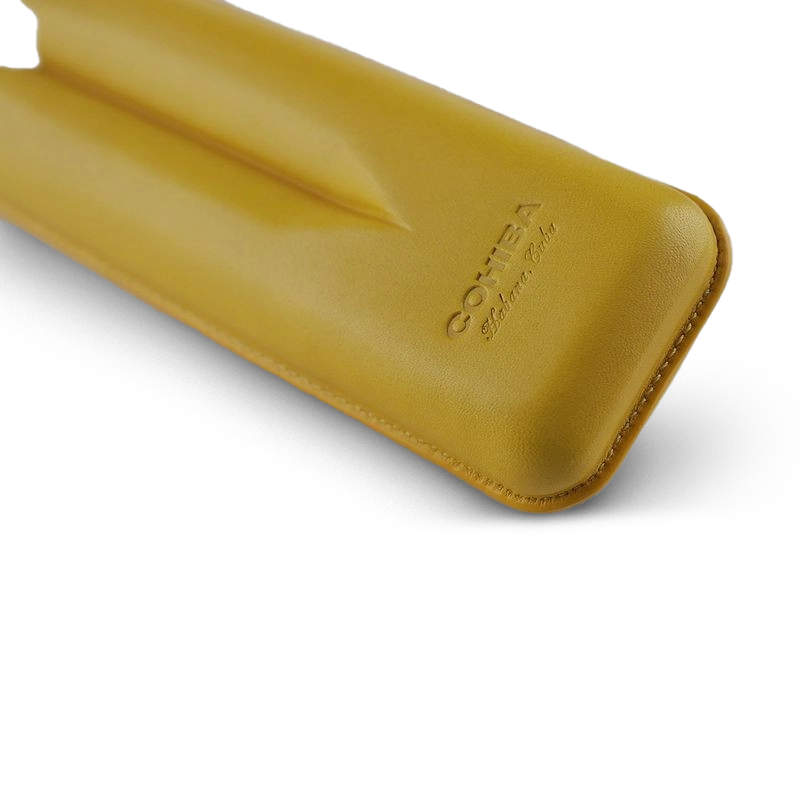 Adjustable leather cigar case COHIBA 2 cigars