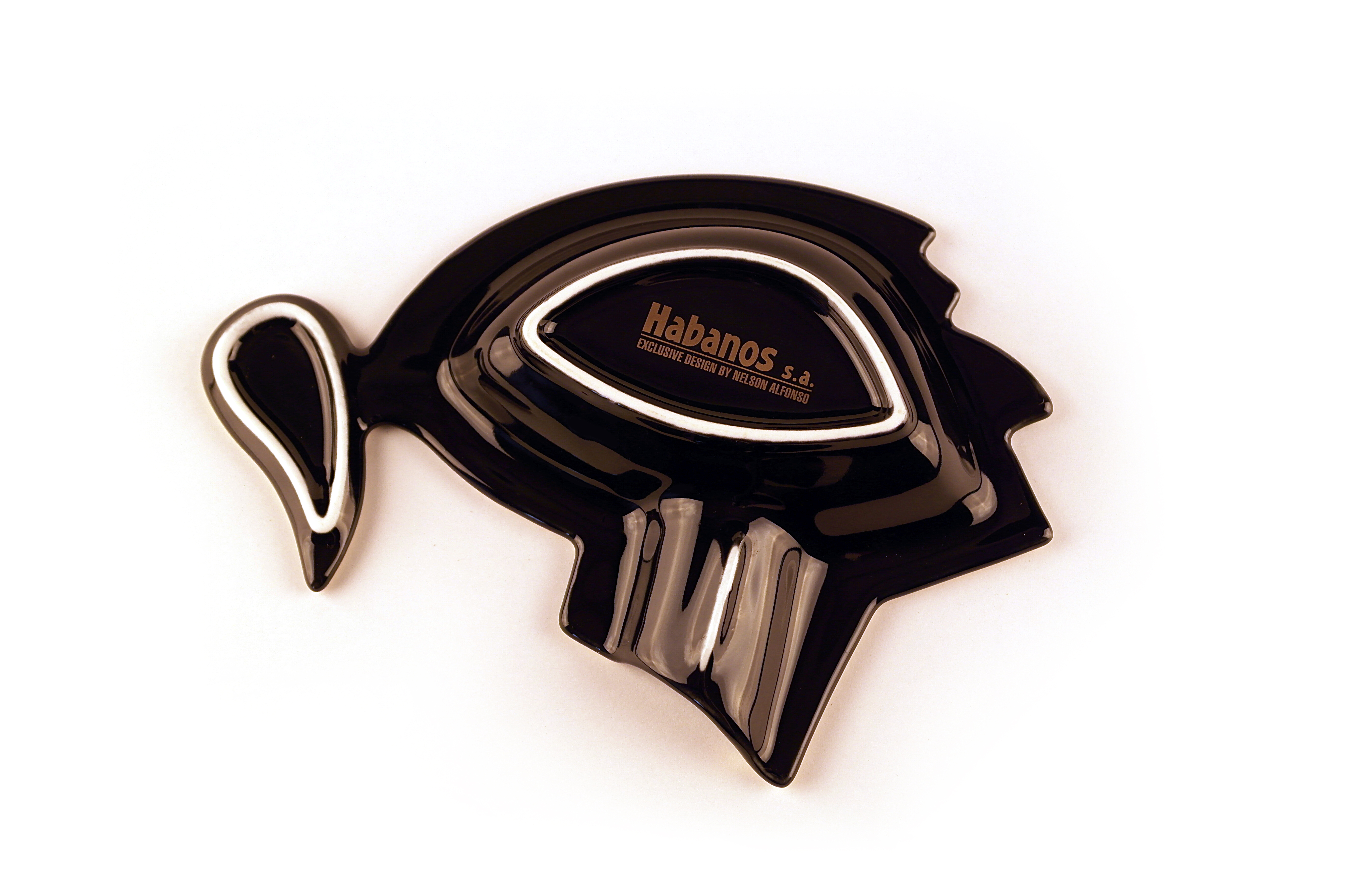 Cenicero porcelana COHIBA indio negro