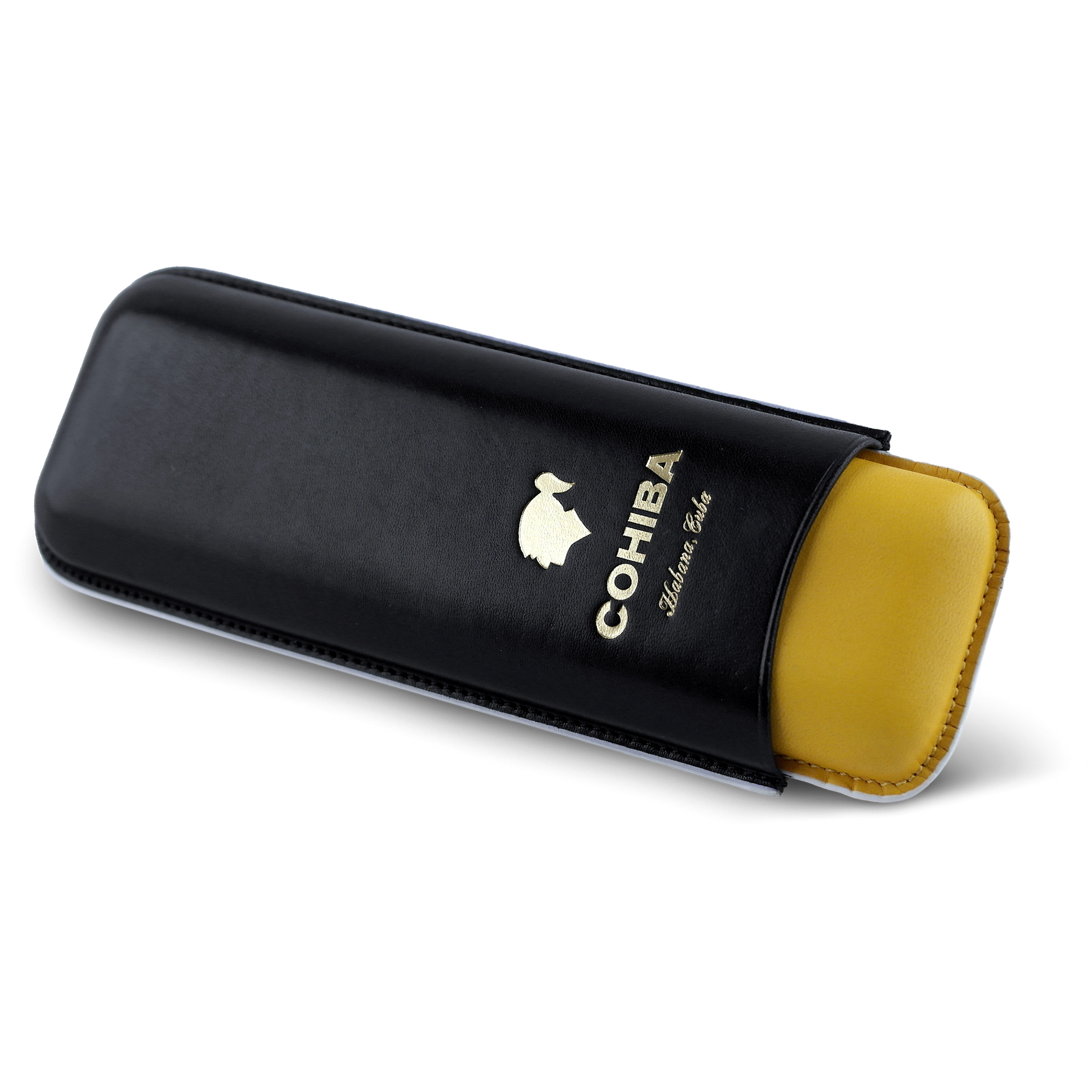 Leather cigar case COHIBA 2C, tricolor