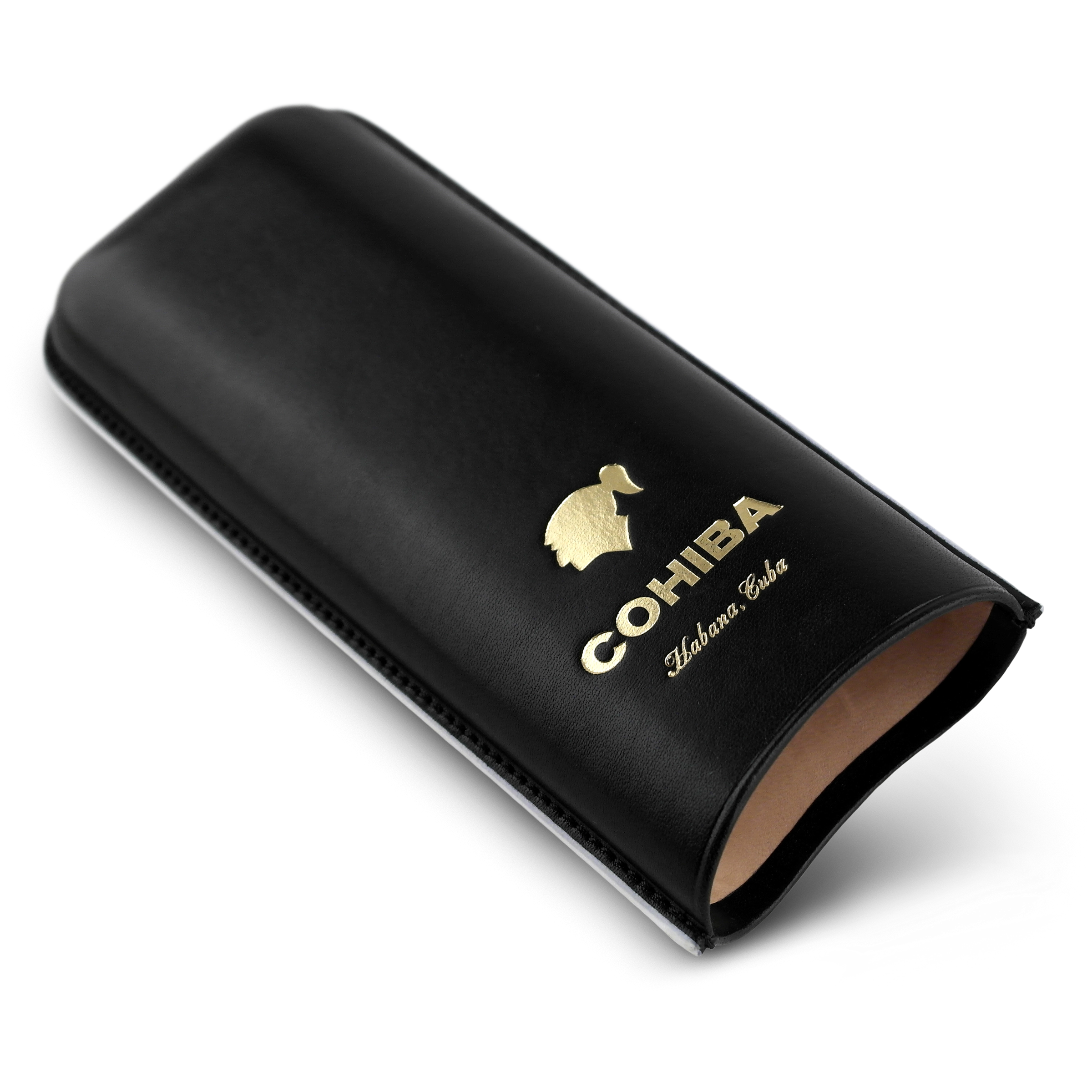 Leather cigar case COHIBA 2C, tricolor