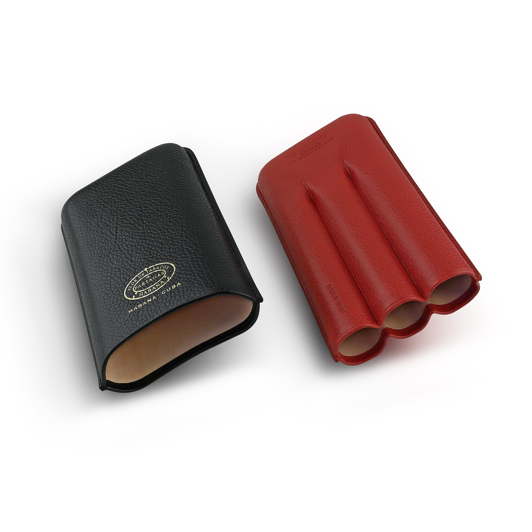 PARTAGAS series adjustable cigar case, gold logo