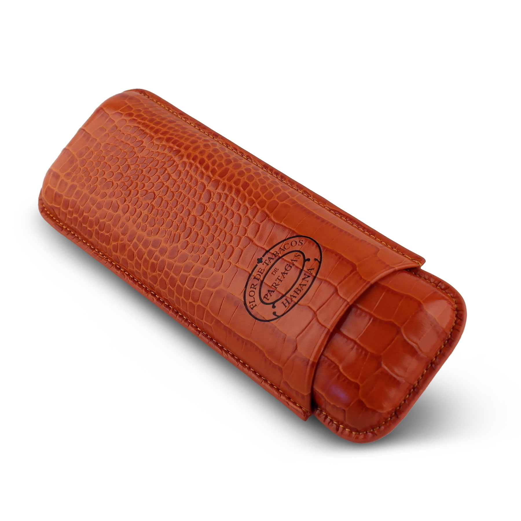 Purera de piel ajustable PARTAGÁS Naranja 2 Puros