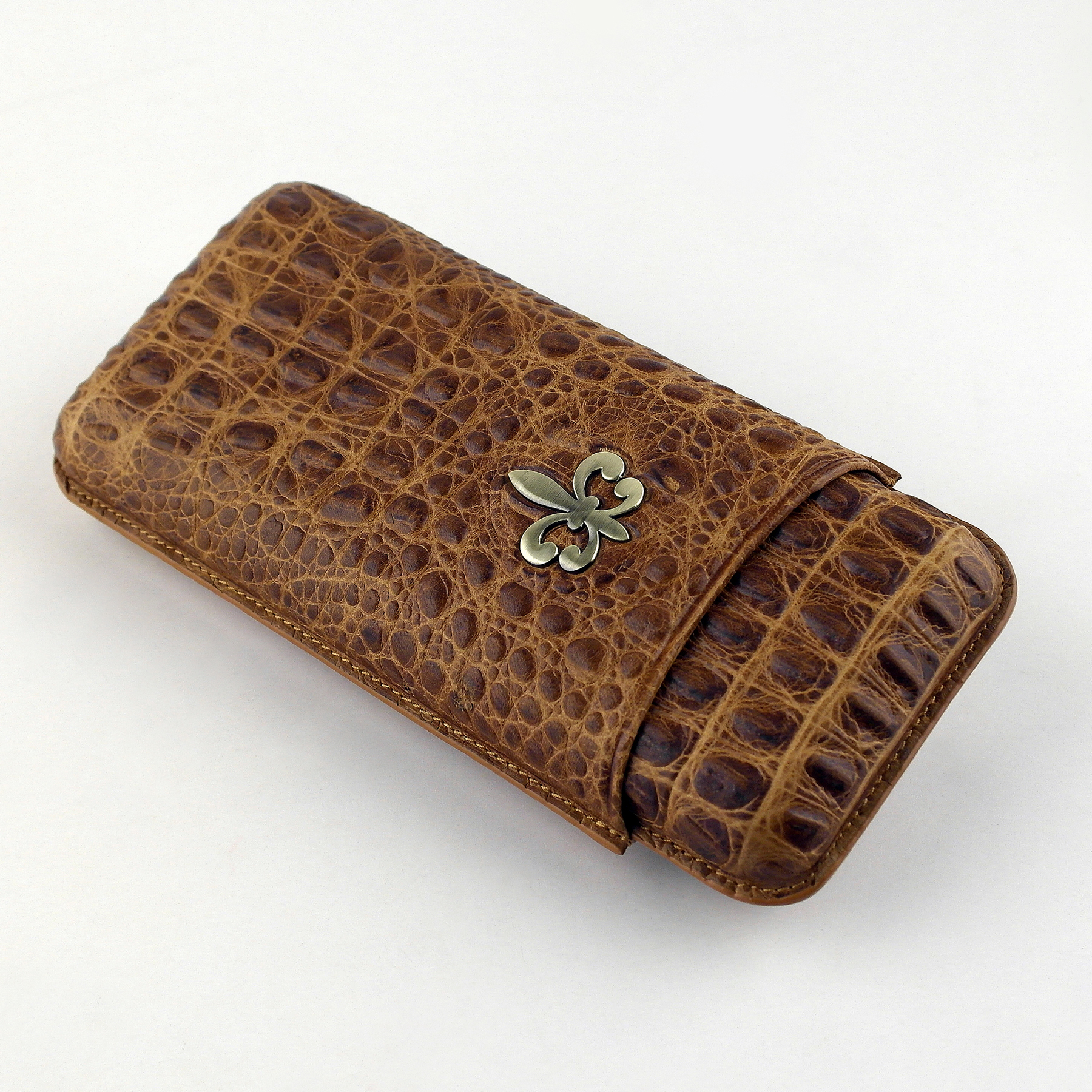 Adjustable leather cigar case Flor de Lis MONTECRISTO, 3 cigars
