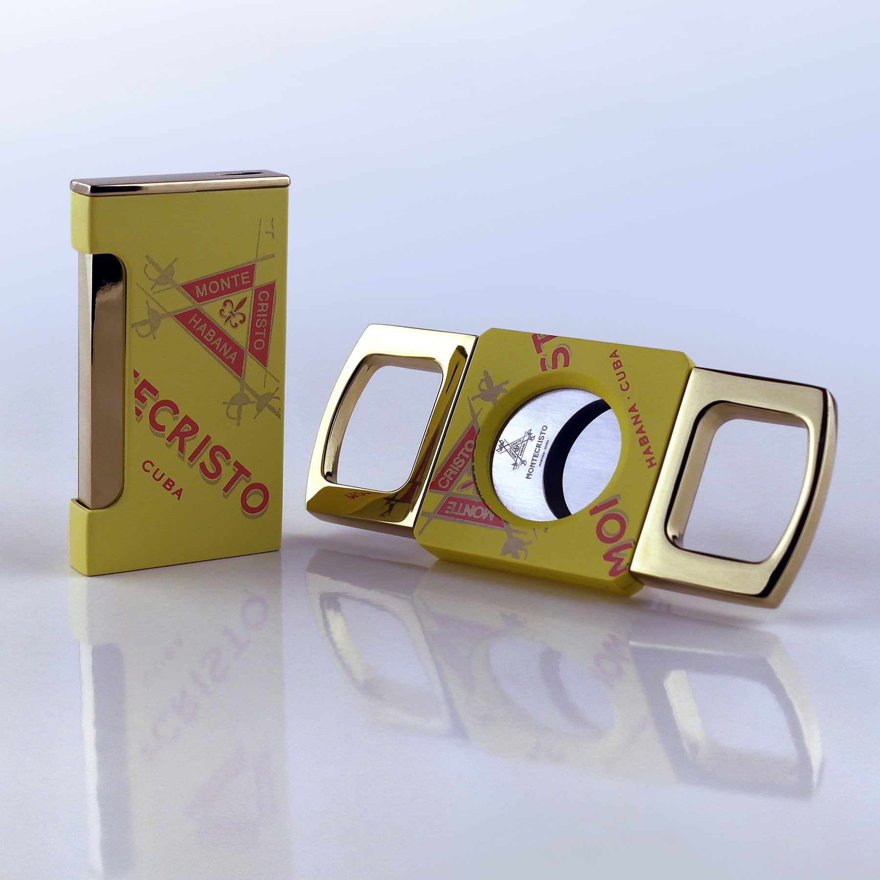 Set de cortapuros y encendedor MONTECRISTO