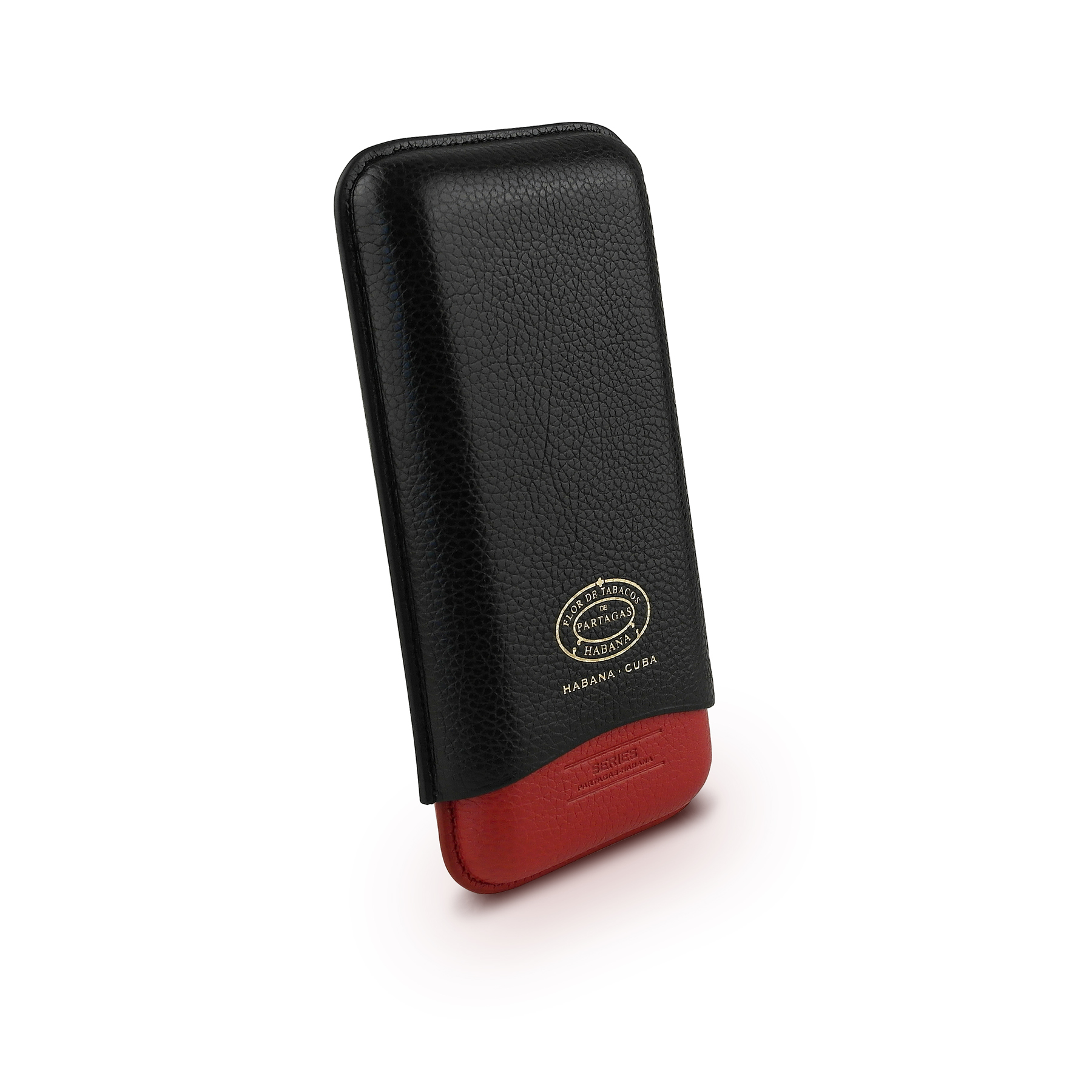 PARTAGAS series adjustable cigar case, gold logo